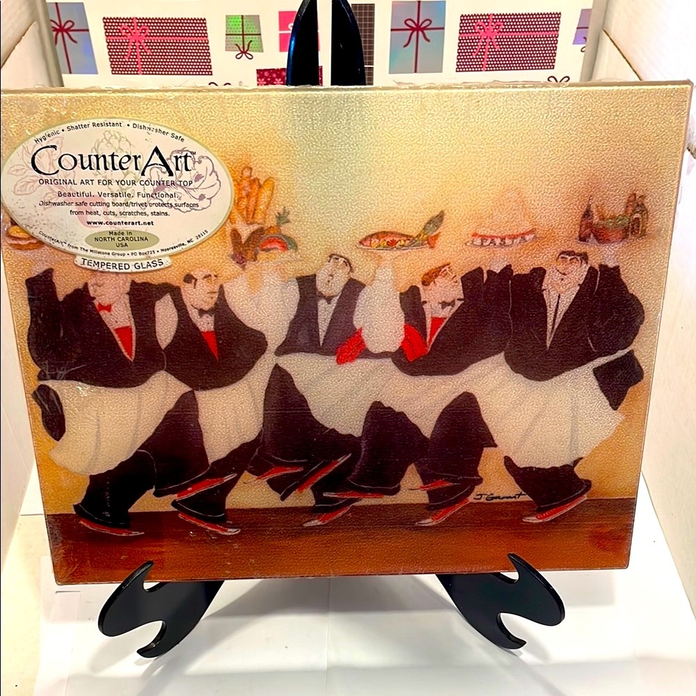 Counter Art  Black and Red Glass Art Masterpiece